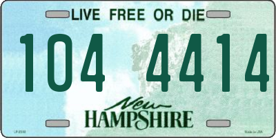 NH license plate 1044414