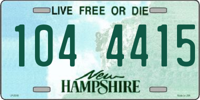 NH license plate 1044415