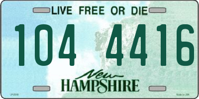 NH license plate 1044416