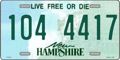 NH license plate 1044417