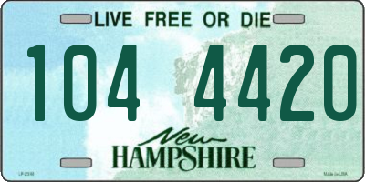 NH license plate 1044420