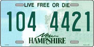 NH license plate 1044421