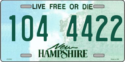 NH license plate 1044422