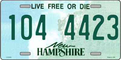 NH license plate 1044423