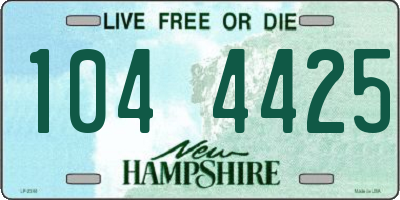 NH license plate 1044425