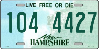 NH license plate 1044427