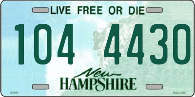 NH license plate 1044430