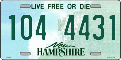 NH license plate 1044431