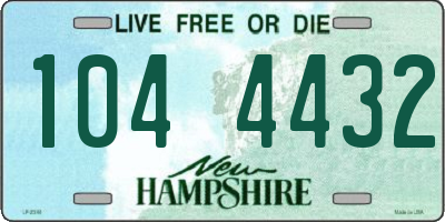 NH license plate 1044432