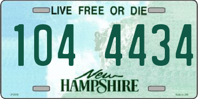 NH license plate 1044434