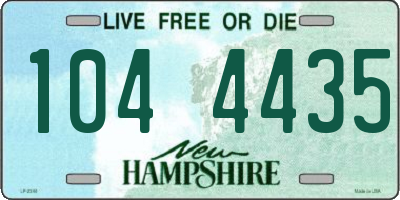 NH license plate 1044435