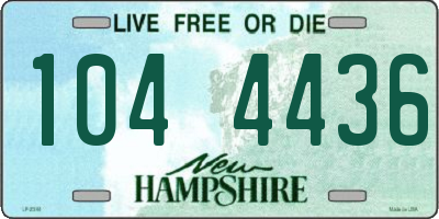 NH license plate 1044436