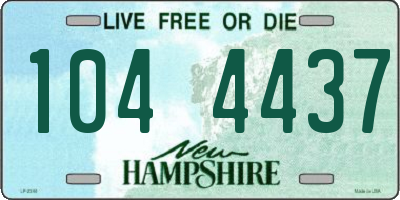 NH license plate 1044437