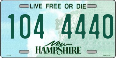 NH license plate 1044440