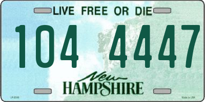 NH license plate 1044447