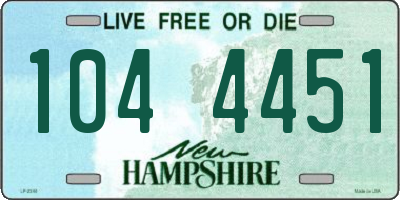 NH license plate 1044451