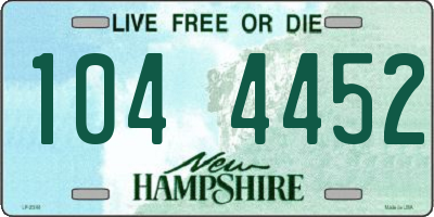NH license plate 1044452