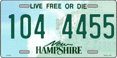NH license plate 1044455
