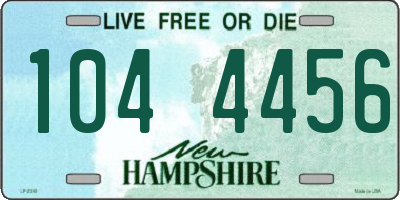 NH license plate 1044456