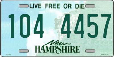 NH license plate 1044457