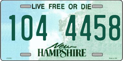NH license plate 1044458