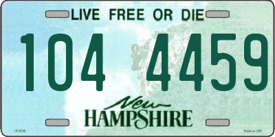 NH license plate 1044459