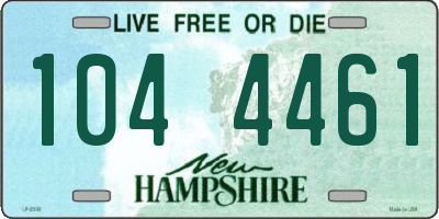 NH license plate 1044461