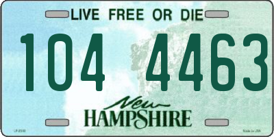 NH license plate 1044463