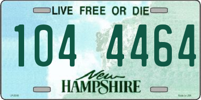 NH license plate 1044464