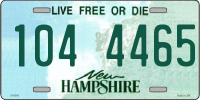 NH license plate 1044465