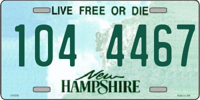 NH license plate 1044467