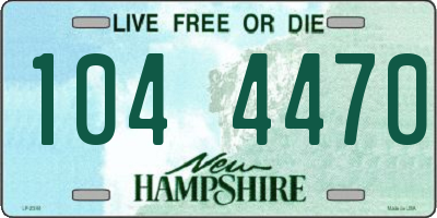 NH license plate 1044470