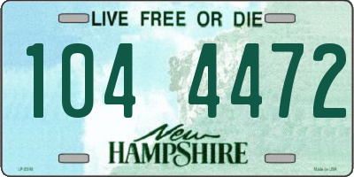 NH license plate 1044472