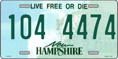 NH license plate 1044474