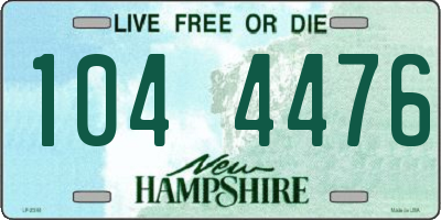NH license plate 1044476