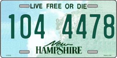 NH license plate 1044478