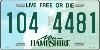 NH license plate 1044481