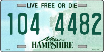 NH license plate 1044482