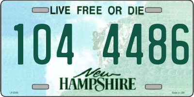 NH license plate 1044486