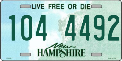 NH license plate 1044492