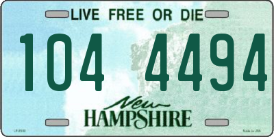 NH license plate 1044494
