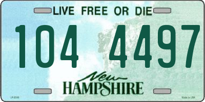 NH license plate 1044497