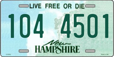 NH license plate 1044501