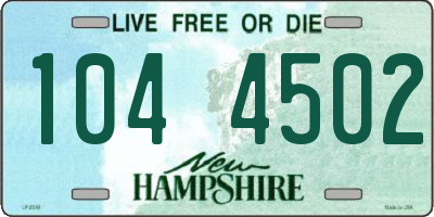 NH license plate 1044502