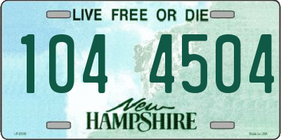 NH license plate 1044504