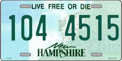 NH license plate 1044515