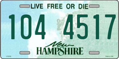 NH license plate 1044517