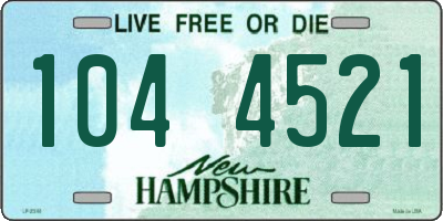 NH license plate 1044521