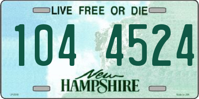 NH license plate 1044524