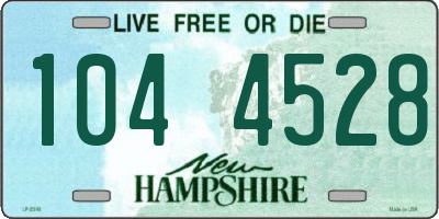 NH license plate 1044528
